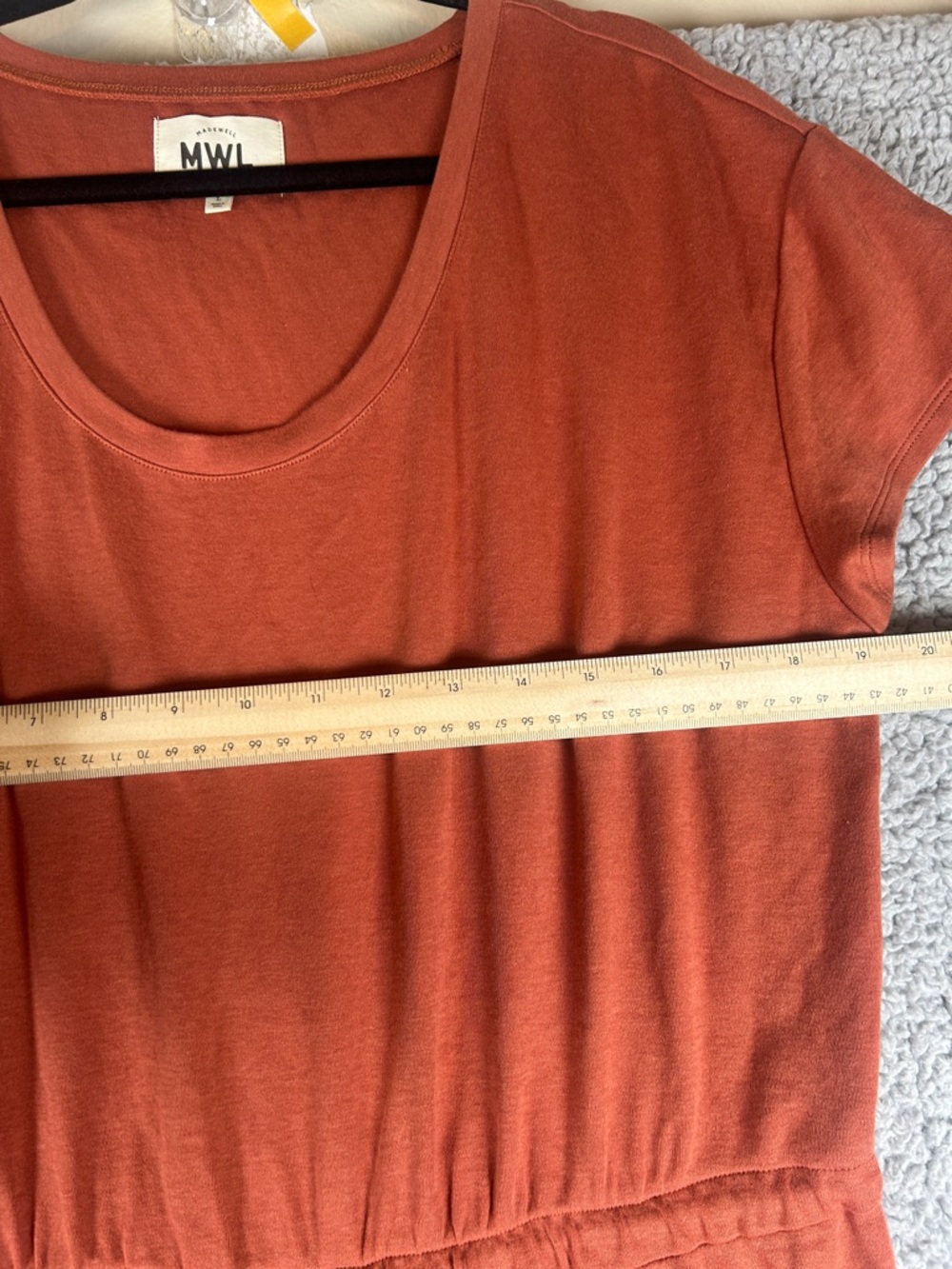 Madewell Short Sleeve Adjustable Drawstring Waist Jumpsuit Size L - Picture 8 of 15